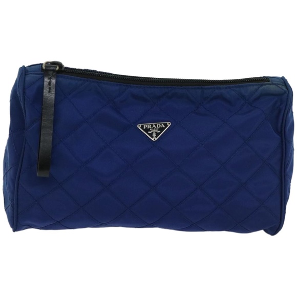 PRADA Quilted Pouch Nylon Blue Auth bs12207 - Picture 13 of 16